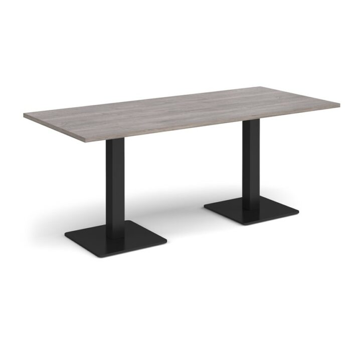 DAMS Brescia rectangular dining table with flat square base 1800mm x 800mm-35501