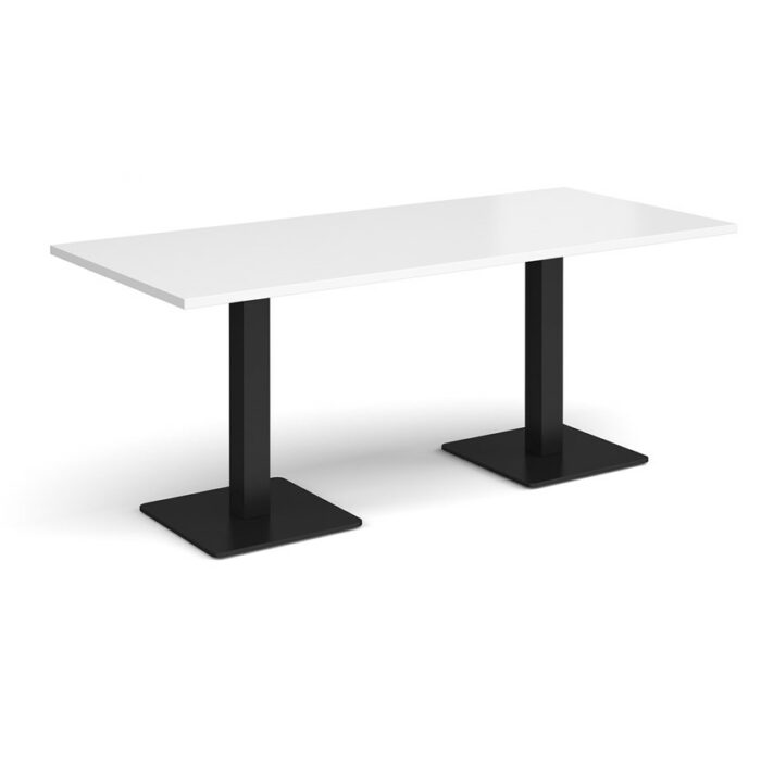 DAMS Brescia rectangular dining table with flat square base 1800mm x 800mm-35497
