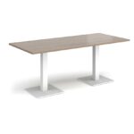 DAMS Brescia rectangular dining table with flat square base 1800mm x 800mm-35509