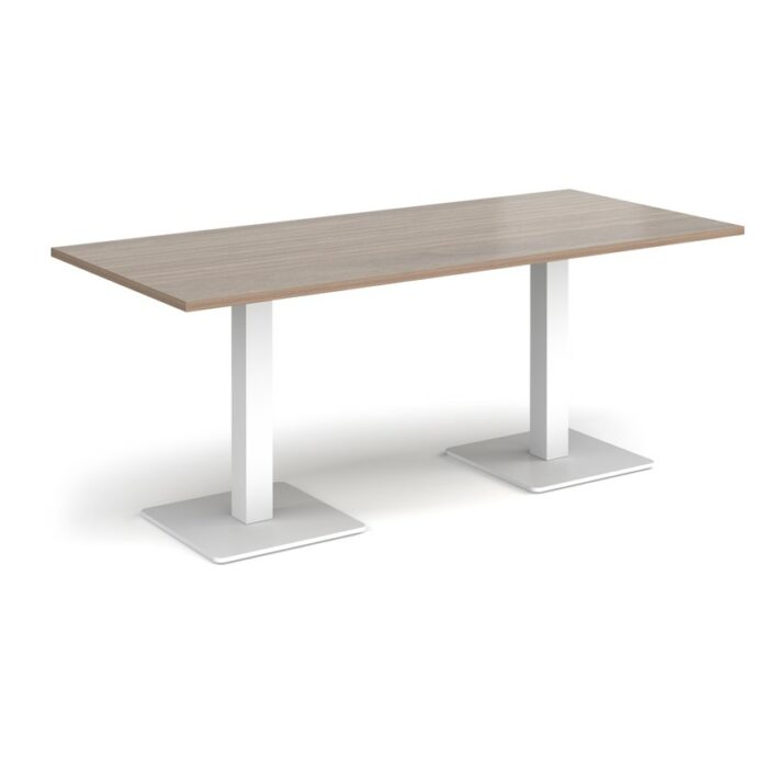 DAMS Brescia rectangular dining table with flat square base 1800mm x 800mm-35509
