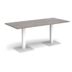 DAMS Brescia rectangular dining table with flat square base 1800mm x 800mm-35514