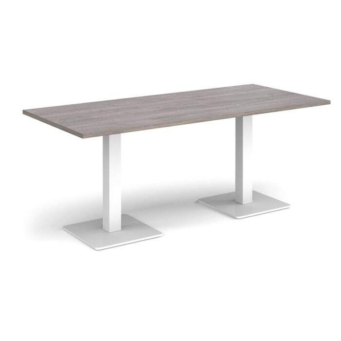 DAMS Brescia rectangular dining table with flat square base 1800mm x 800mm-35514