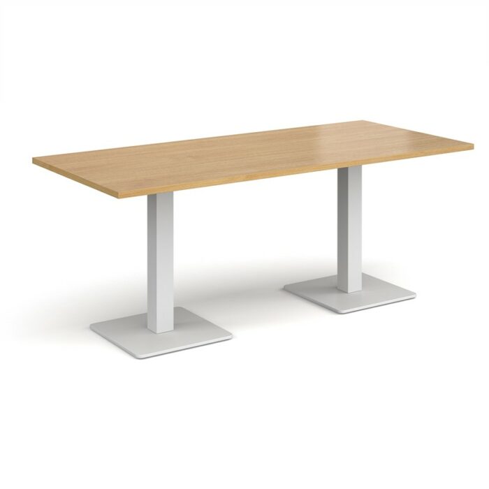 DAMS Brescia rectangular dining table with flat square base 1800mm x 800mm-35510
