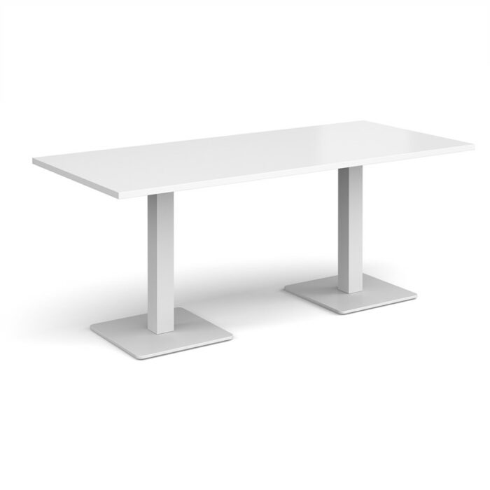 DAMS Brescia rectangular dining table with flat square base 1800mm x 800mm-35513