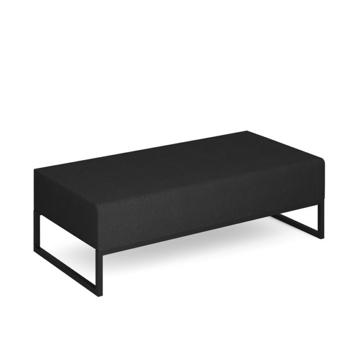 DAMS Nera modular soft seating double bench with black frame-32442