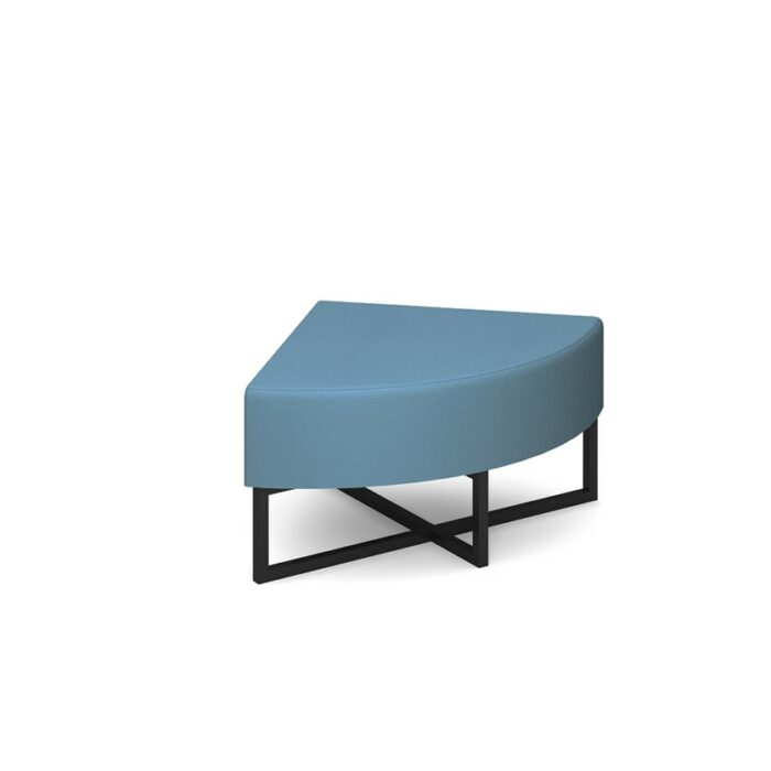 DAMS Nera modular soft seating corner unit with black frame-0