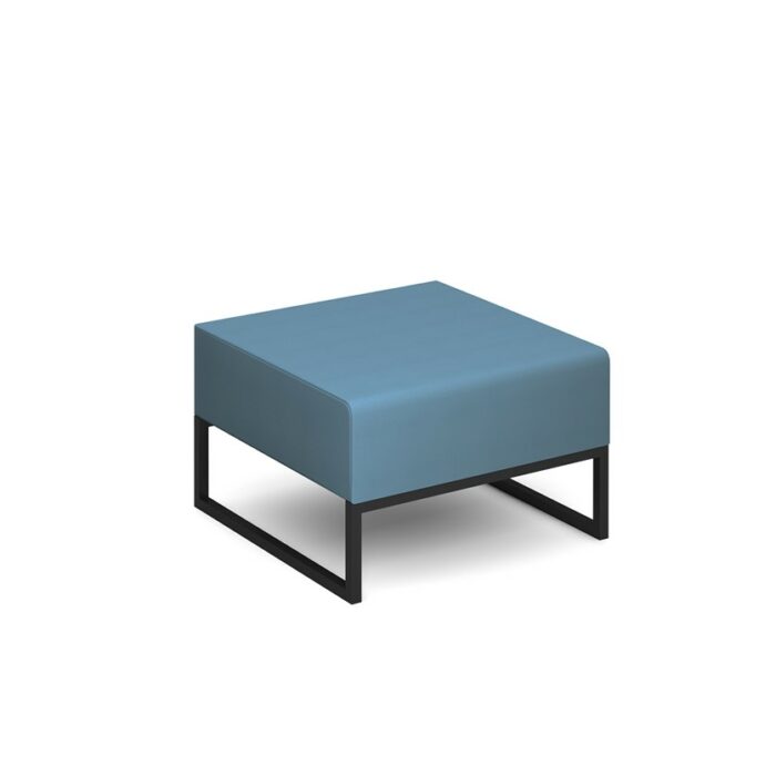 DAMS Nera modular soft seating single bench with black frame-32470