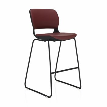Elite Agile Seating Ace Sled Base Stool with Black Shell-0