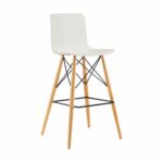 Elite Bob Stool with Polypropylene Shell & Dowel Wooden Frame-0