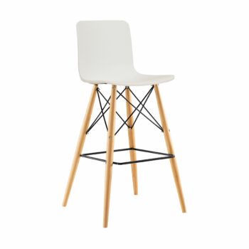 Elite Bob Stool with Polypropylene Shell & Dowel Wooden Frame-0