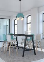 Elite Bob Upholstered Stool with Dowel Wooden Frame-35229