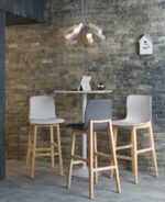 Elite Bill Stool with Polypropylene Shell & Wooden Frame-35102