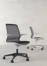 Elite Agile Seating Mesh Back Chair with Black Mesh & White Shell-33582
