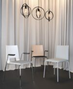 Elite Multiply 4 Legged Chair with Open Back Arms & Upholstered Seat Pad-34066