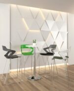 Elite Zen Sled Base Stool with Polypropylene Shell-34839