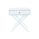 Core X Leg, 1 drawer petite bedside cabinet, white-36343
