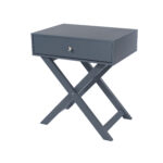 Core X Leg, 1 drawer petite bedside cabinet, blue-36291