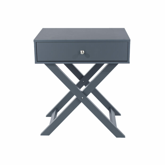 Core X Leg, 1 drawer petite bedside cabinet, blue-36289