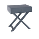 Core X Leg, 1 drawer petite bedside cabinet, blue-0