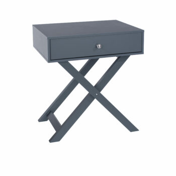 Core X Leg, 1 drawer petite bedside cabinet, blue-0
