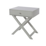 Core X Leg, 1 drawer petite bedside cabinet, grey-36326
