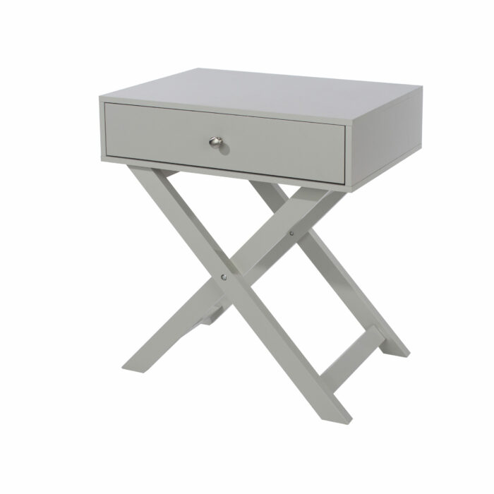 Core X Leg, 1 drawer petite bedside cabinet, grey-36326