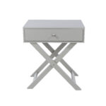 Core X Leg, 1 drawer petite bedside cabinet, grey-36325