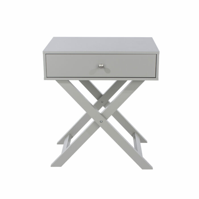 Core X Leg, 1 drawer petite bedside cabinet, grey-36325