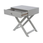 Core X Leg, 1 drawer petite bedside cabinet, grey-36324