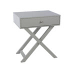Core X Leg, 1 drawer petite bedside cabinet, grey-0