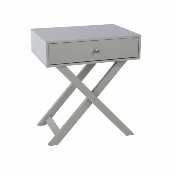 Core X Leg, 1 drawer petite bedside cabinet, grey-0