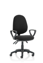 BIG DEALS Dynamic Eclipse Plus III Operator Chair - Black, Blue or Charcoal - (Fix Arms, Adjustable Arms or No Arms.) -32396