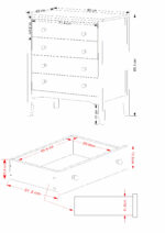 Core White Como 4 drawer chest-36239