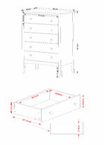 Core Grey Como 5 drawer chest-36204