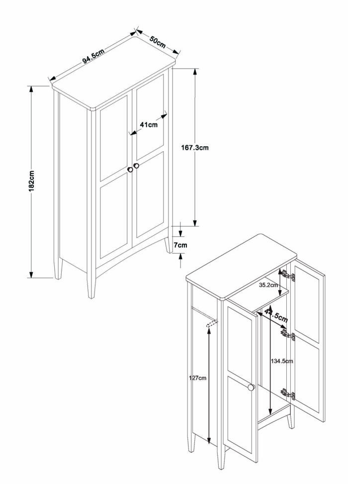 Core Grey Como 2 door wardrobe-36213