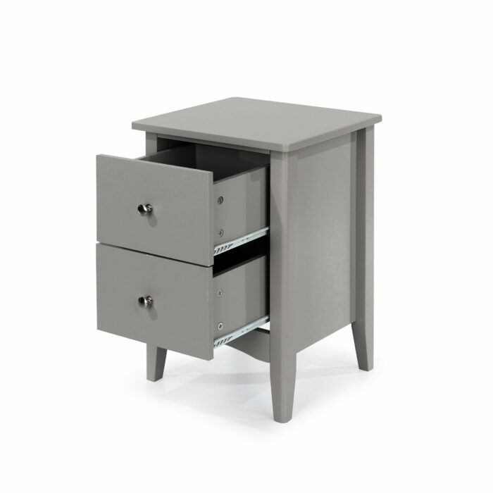 Core Grey Como 2 drawer bedside cabinet-36194