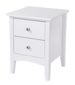 Core White Como 2 drawer petite beside cabinet-36227