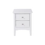 Core White Como 2 drawer petite beside cabinet-36230