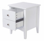 Core White Como 2 drawer petite beside cabinet-36228