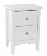 Core White Como 2 drawer bedside cabinet-0