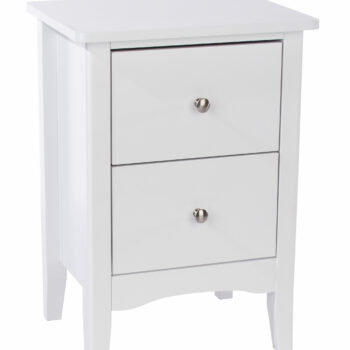 Core White Como 2 drawer bedside cabinet-0
