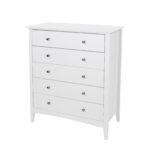 Core White Como 5 drawer chest-36253