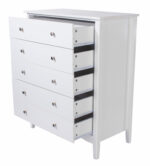 Core White Como 5 drawer chest-36255
