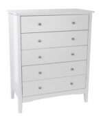 Core White Como 5 drawer chest-0