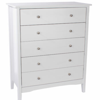 Core White Como 5 drawer chest-0