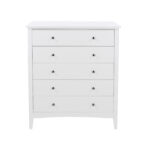 Core White Como 5 drawer chest-36254