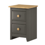 Core Capri Carbon 2 drawer petite bedside cabinet-0
