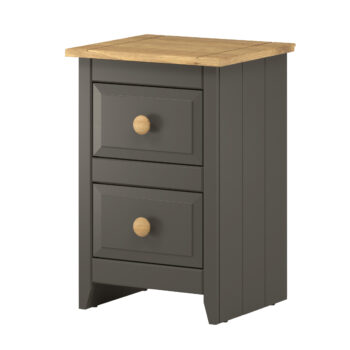 Core Capri Carbon 2 drawer petite bedside cabinet-0