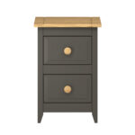 Core Capri Carbon 2 drawer petite bedside cabinet-36130