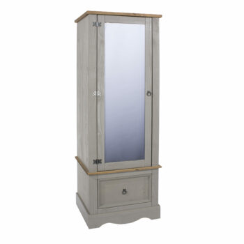 Core Corona armoire with mirrored door painted grey-0